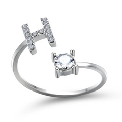 JewelCastle™ Adjustable Initial Ring